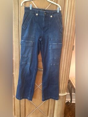 White House Black Market Dark Blue Everyday Soft High-Rise Trouser Jeans